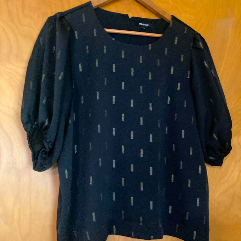 Madewell black top, size L
